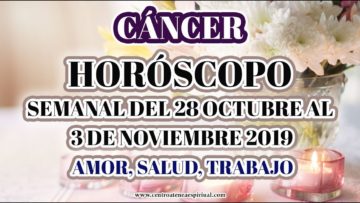 CÁNCER AMOR, HORÓSCOPO SEMANAL, NÚMEROS DE LA SUERTE, PREDICCIONES NOVIEMBRE.