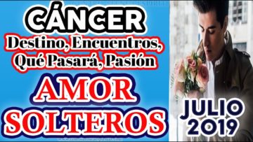 CÁNCER AMOR JULIO 2019, TAROT JULIO 2019, SOLTEROS, ÁNGELES AMOR ♋♥✨ ?