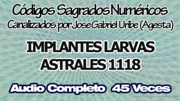 LARVAS ASTRALES IMPLANTES CODIGOS SAGRADOS NUMERICOS 1118.